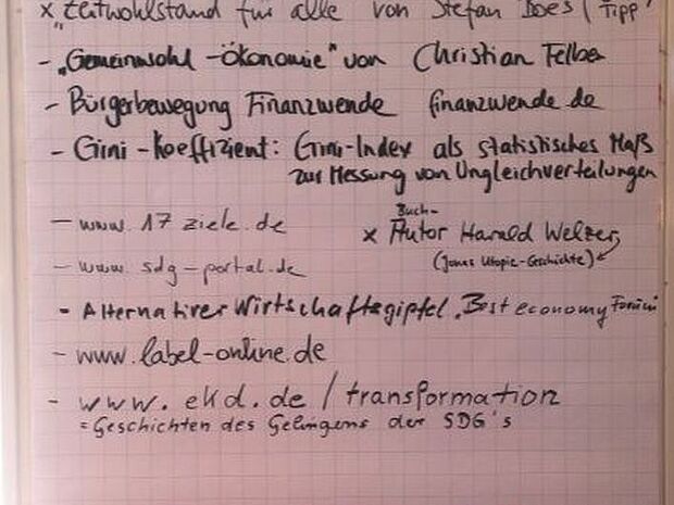 Flipchart zu Empfehlungen und Tipps.