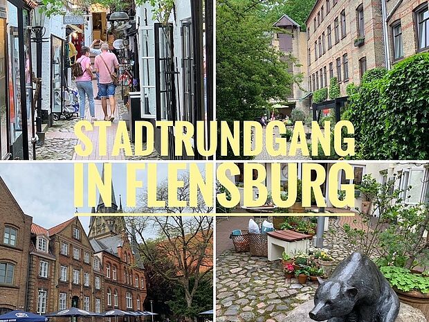 Collage über Stadtrundgang Flensburg.